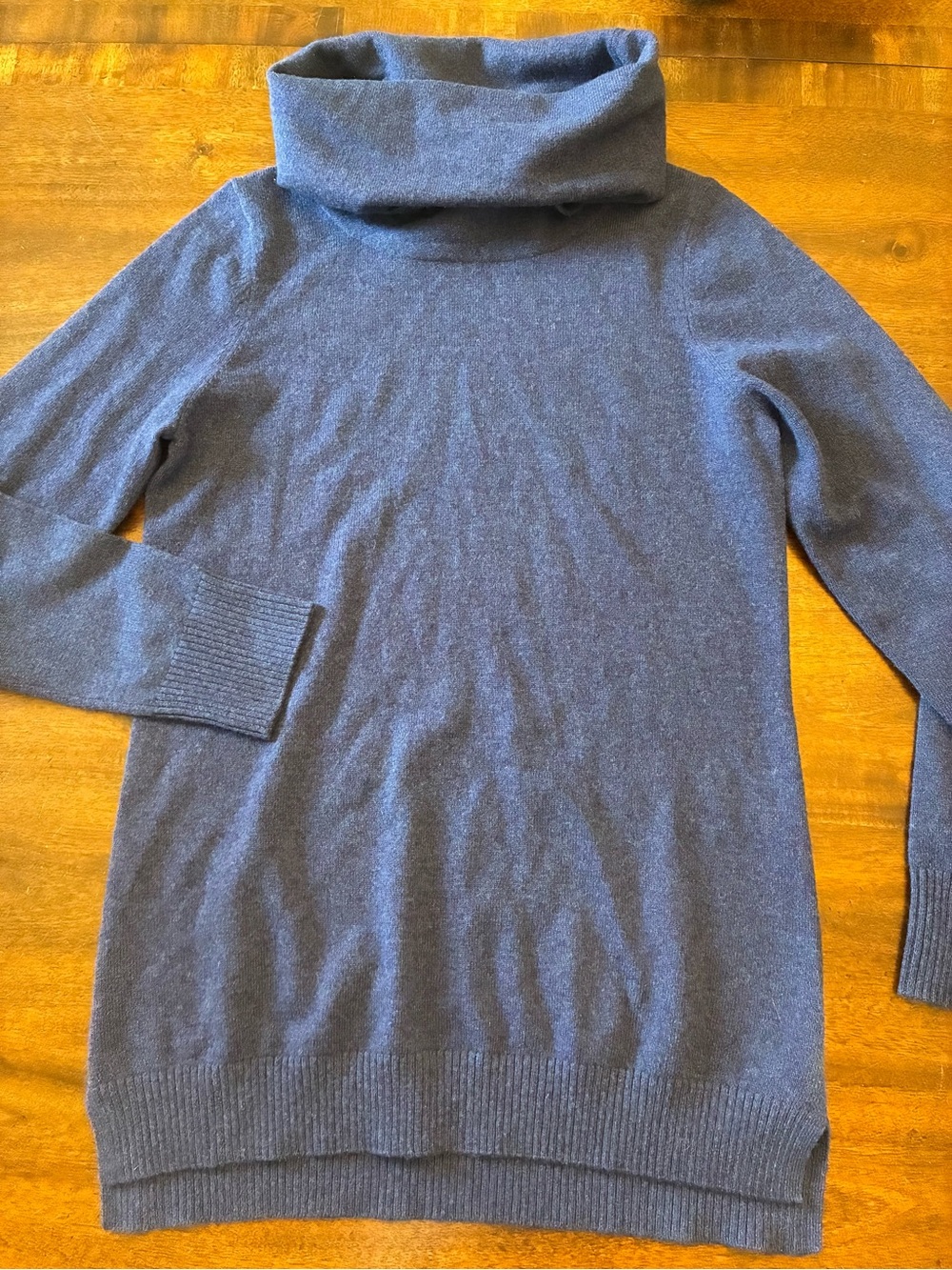 Ll Bean Cashmere Sweater Women’s Small Blue Turtleneck New NWT 100% Cashmere
